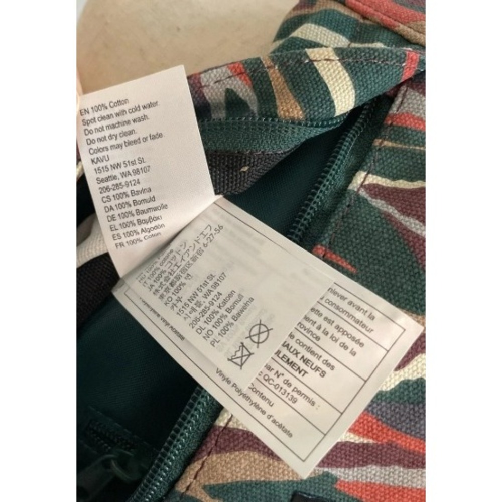 Kavu Rope Bag Sling Pack Canvas Discontinued Color: Rolling Hills (Multicolor) - Picture 9 of 10